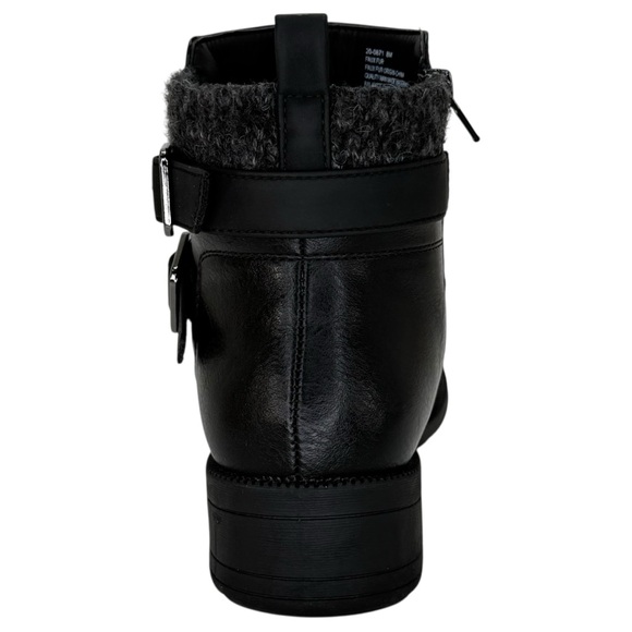 Easy Works by Easy Street Kourt Black Faux Leather Womens Ankle Boots Size 8M - Picture 4 of 13